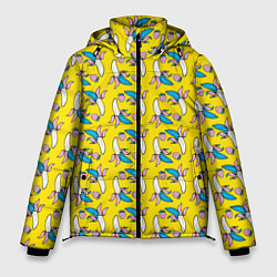 Мужская зимняя куртка Летний узор Забавные бананчики