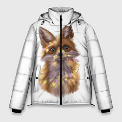 Куртка зимняя мужская Fox with a garland, цвет: 3D-черный