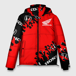 Куртка зимняя мужская Honda нарисованный огонь, цвет: 3D-красный