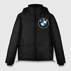 Куртка зимняя мужская BMW LOGO CARBON ЧЕРНЫЙ КАРБОН, цвет: 3D-красный