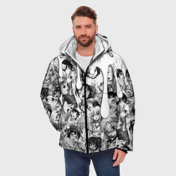 Куртка зимняя мужская АХЕГАО - AHEGAO ПОДТЕКИ, цвет: 3D-светло-серый — фото 2