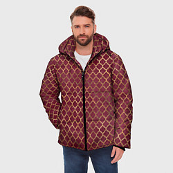 Куртка зимняя мужская Gold & Red pattern, цвет: 3D-черный — фото 2