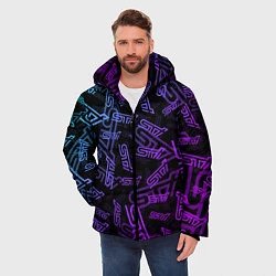 Куртка зимняя мужская STI NEON PATTERN, цвет: 3D-черный — фото 2