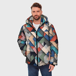 Куртка зимняя мужская Herringbone 3D Вышивка Ёлочка, цвет: 3D-красный — фото 2