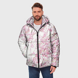 Куртка зимняя мужская Розовое цветение, цвет: 3D-светло-серый — фото 2