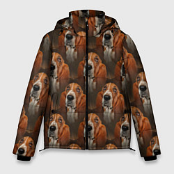 Куртка зимняя мужская Dog patternt, цвет: 3D-черный