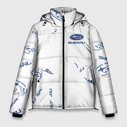 Куртка зимняя мужская Subaru субару Паттерн, цвет: 3D-светло-серый