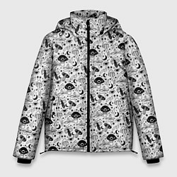 Куртка зимняя мужская ГРИБЫ, цвет: 3D-черный
