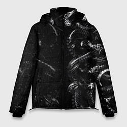 Куртка зимняя мужская Змеиный Паттерн Snake Black, цвет: 3D-черный