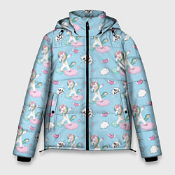 Куртка зимняя мужская Dab Единороги, цвет: 3D-светло-серый