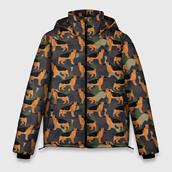Куртка зимняя мужская Немецкие Военные Овчарки Кинолог, цвет: 3D-черный