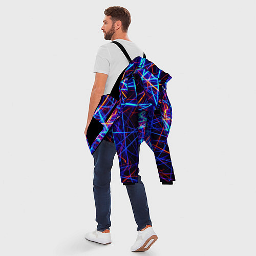 Мужская зимняя куртка Neon pattern Fashion 2055 / 3D-Черный – фото 5