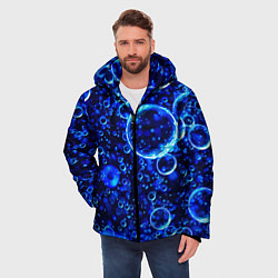 Куртка зимняя мужская Пузыри воздуха в воде Pattern, цвет: 3D-красный — фото 2