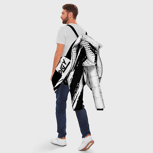Мужская зимняя куртка The prodigy - логотип / 3D-Черный – фото 5