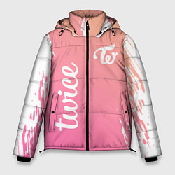 Мужская зимняя куртка Twice - название и лого группы под Градиент