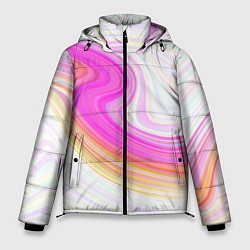 Куртка зимняя мужская Abstract gradient lines, цвет: 3D-светло-серый