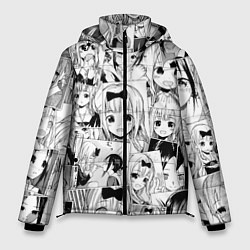 Куртка зимняя мужская Госпожа Кагуя паттерн, цвет: 3D-светло-серый