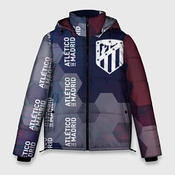 Куртка зимняя мужская ATLETICO MADRID - Соты, цвет: 3D-черный