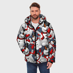 Куртка зимняя мужская ВОЗДУШНЫЕ СНЕГОВИКИ, цвет: 3D-черный — фото 2