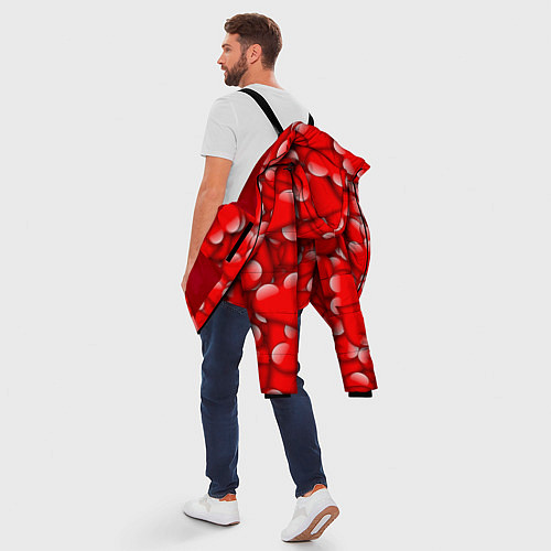 Мужская зимняя куртка LOVING HEARTS / 3D-Красный – фото 5