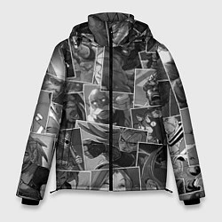 Куртка зимняя мужская Дота 2 паттерн, цвет: 3D-светло-серый