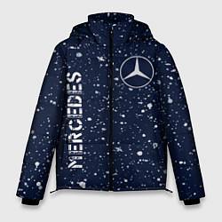 Куртка зимняя мужская МЕРСЕДЕС Mercedes Брызги, цвет: 3D-черный