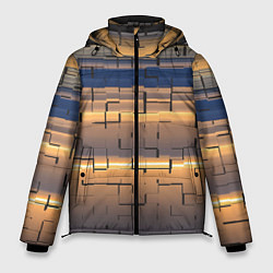 Куртка зимняя мужская Мозаика цветная colored mosaic, цвет: 3D-красный