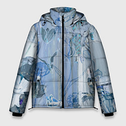 Мужская зимняя куртка Floral collage Растительный коллаж
