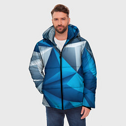 Куртка зимняя мужская Авангардная пирамидальная композиция, цвет: 3D-красный — фото 2