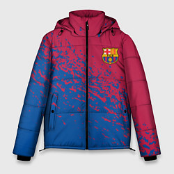 Куртка зимняя мужская Barcelona маленькое лого, цвет: 3D-красный