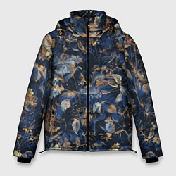 Куртка зимняя мужская Цветы Вечерний Летний Сад, цвет: 3D-красный