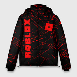 Куртка зимняя мужская ROBLOX красный логотип, цвет: 3D-черный