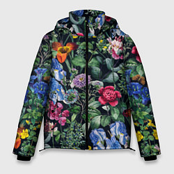 Куртка зимняя мужская Цветы Старый Сад, цвет: 3D-красный