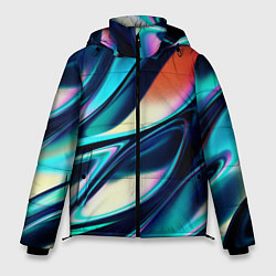 Куртка зимняя мужская Abstract Wave, цвет: 3D-красный
