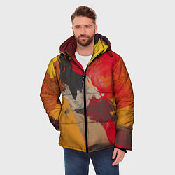 Куртка зимняя мужская Мазки Акварелью, цвет: 3D-светло-серый — фото 2