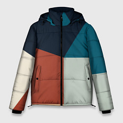 Куртка зимняя мужская Абстракция из фигур, цвет: 3D-светло-серый