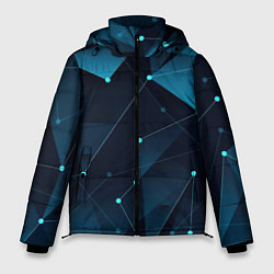Куртка зимняя мужская Кибернетические звёзды, цвет: 3D-красный