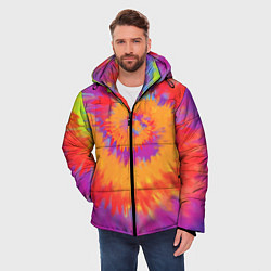 Куртка зимняя мужская Тай дай в радуге, цвет: 3D-светло-серый — фото 2