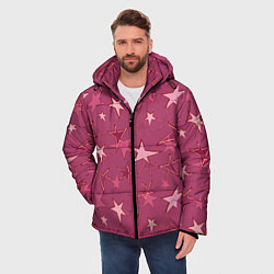 Куртка зимняя мужская Terracotta Star Pattern, цвет: 3D-черный — фото 2