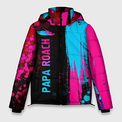 Куртка зимняя мужская Papa Roach Neon Gradient, цвет: 3D-черный