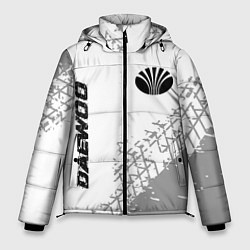 Куртка зимняя мужская Daewoo Speed на светлом фоне со следами шин, цвет: 3D-черный