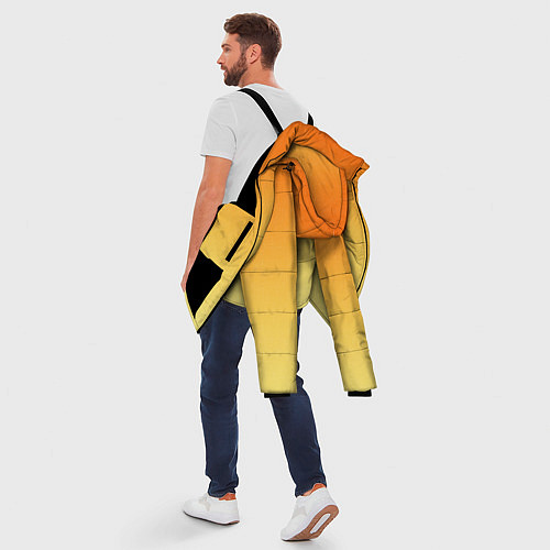 Мужская зимняя куртка Оранжевый, желтый градиент / 3D-Черный – фото 5