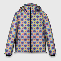 Куртка зимняя мужская Круги Геометрические паттерны, цвет: 3D-светло-серый