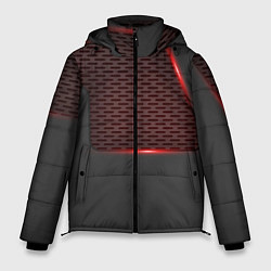 Куртка зимняя мужская Объемная красная сетка на черной пластине, цвет: 3D-красный