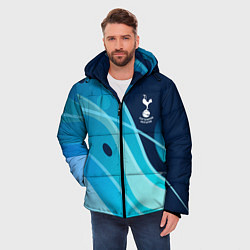 Куртка зимняя мужская Tottenham hotspur Абстракция, цвет: 3D-светло-серый — фото 2
