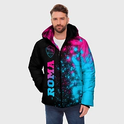 Куртка зимняя мужская Roma - neon gradient: по-вертикали, цвет: 3D-черный — фото 2