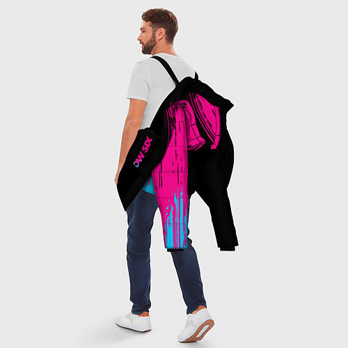 Мужская зимняя куртка Rainbow Six - neon gradient: по-вертикали / 3D-Черный – фото 5