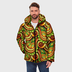 Куртка зимняя мужская Летние объемные узоры, цвет: 3D-светло-серый — фото 2