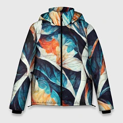 Мужская зимняя куртка Красочная листья - абстракция
