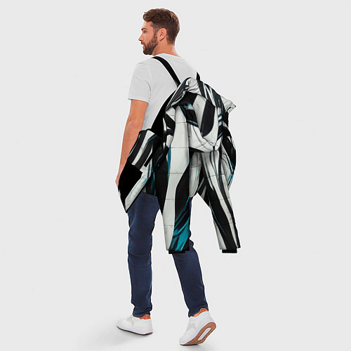 Мужская зимняя куртка Цифровой окрас зебры / 3D-Черный – фото 5